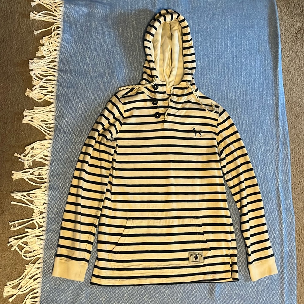 Nautical Black Dog hooded sweatshirt